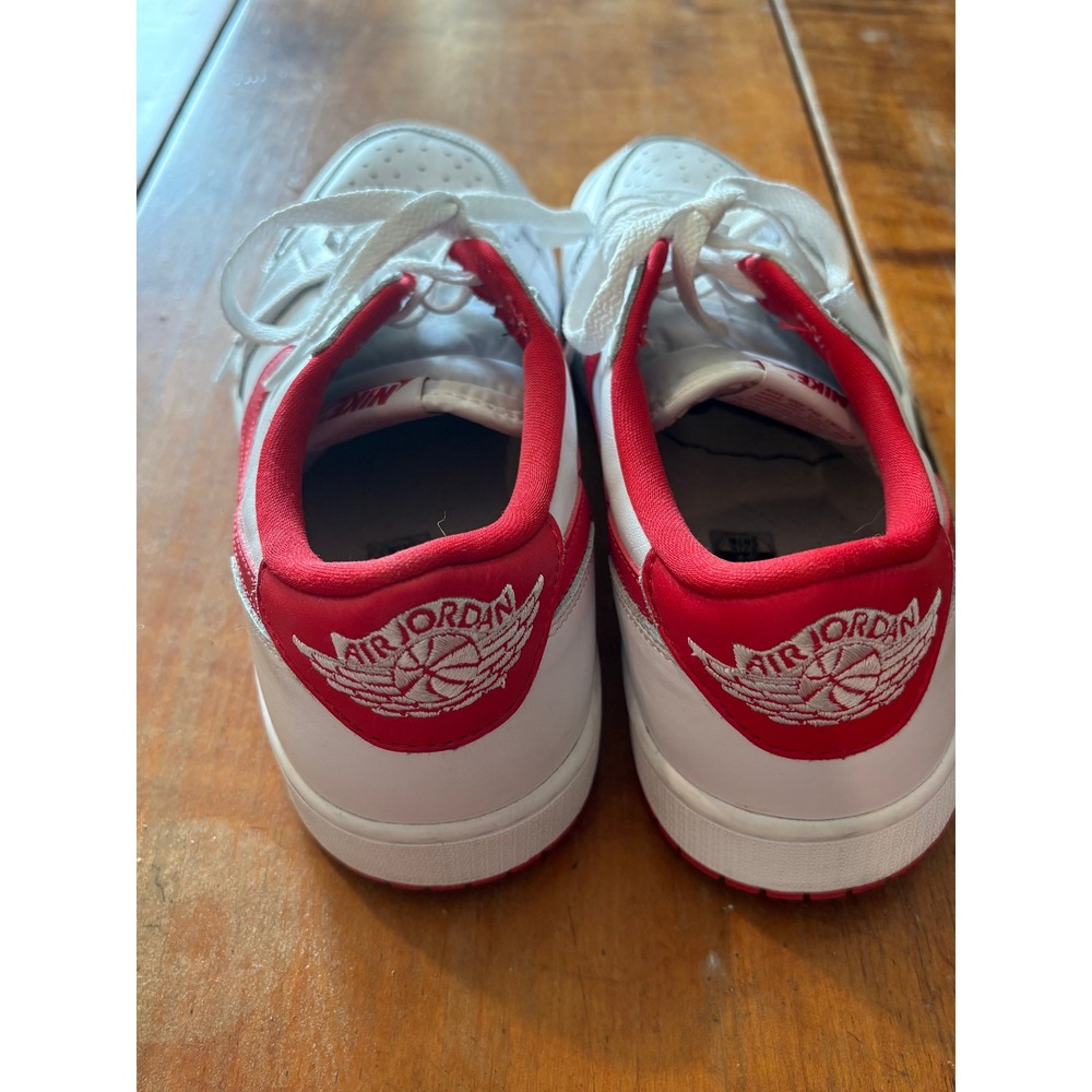 Nike Jordan Air Jordan 1 Low Mens 12 Sneakers White University Red CZ0790-161 - Picture 5 of 10